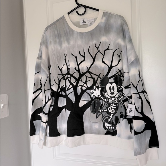 SOLD - Disney Parks Halloween Vampire Mickey Spooky Pullover Sweater (Size:L) - Picture 7 of 15
